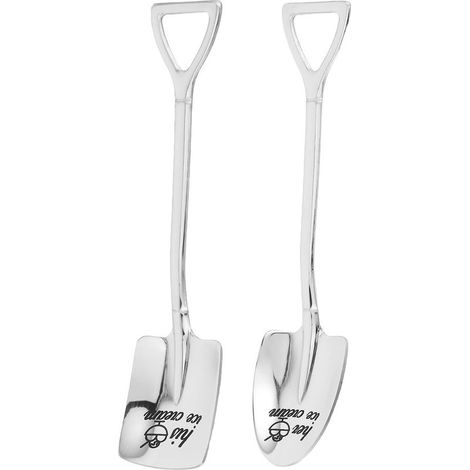 2-teiliges Eisportionierer-Set aus Edelstahl, graviertes Silber (1/5)