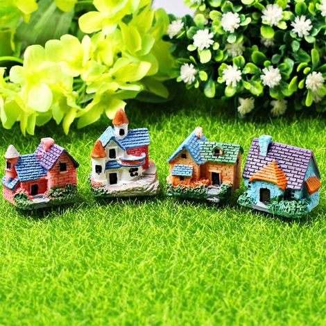 4Pcs Maison de Fée Decoration Jardin Statue Fée Micro Paysage Décoration Ornements de Jardin Miniature pour DIY Artisanat Gâteau Accueil Bureau Christmas Decorations (1/5)