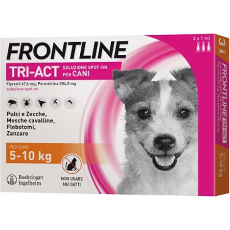 FRONTLINE TRI-ACT  5-10 KG 3 PIPETTE- FRONTLINE- 1,0 pz