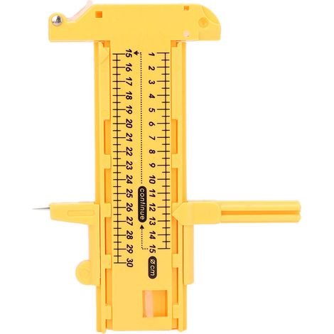 Compas réglable en plastique PVC jaune de haute qualité, outil de coupe circulaire de 10 à 300 mm (1/3)