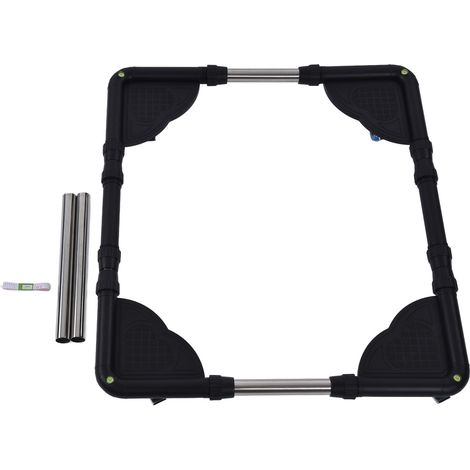 Chariot de Transport Réglable 360° Roues Pivotantes Noir pour Déménagement Électroménager et Mobilier (1/5)