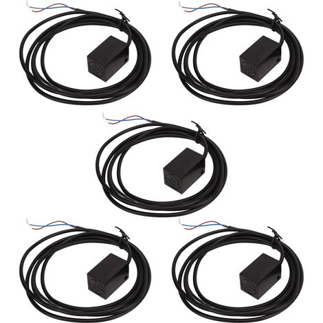 Lot de 5 interrupteurs de proximité inductifs, portée 5mm, IP68, contact normalement ouvert, capteur 2 fils AC 110-220VAC (1/5)