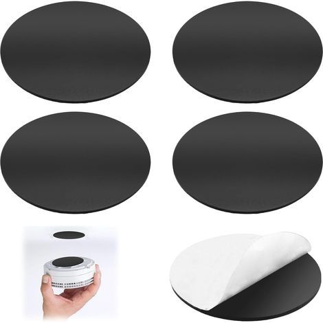 Support Magnétique pour Détecteur de Fumée - Lot de 5 Pastilles Adhésives 3M, Fixation Murale et Plafond Sans Perçage, Compatible avec Détecteurs de Gaz, Monoxyde de Carbone et Alarmes Incendie, 70 mm