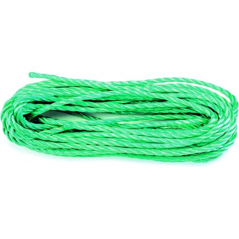 cordage - Corde Polypropylène Torsadée - Diamètre: 8 millimètres - Longueur: 25 mètres - couleur: Vert