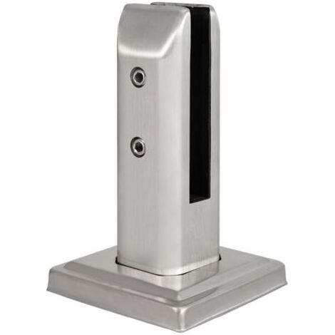 Pinces à verre carrées pour garde-corps en verre trempé de 10 à 12 mm, pince de montage de verre, épaisseur de 3 mm pour balcon, jardin, piscine, escalier, argent (1/3)