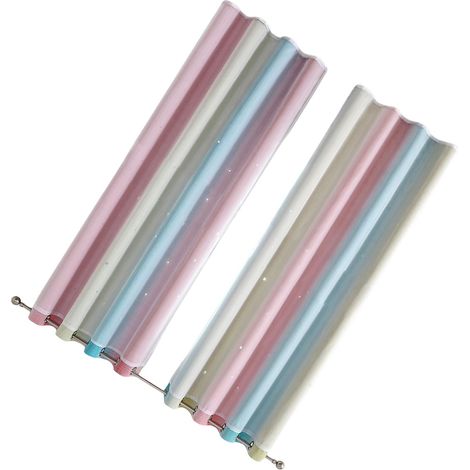 Rideaux à étoiles doubles, rideaux occultants haute définition pour chambre d'enfant, chambre de fille, salon, rideaux à étoiles double couche colorés pour fenêtre (1/5)