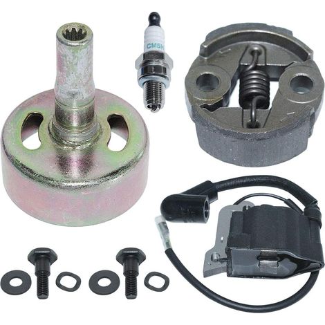 Kit tambour d'embrayage 9 dents et bobine d'allumage pour Honda GX25 GX25 avec bougie, rondelle et boulon Remplacement 22000-ZM3-003 (1/5)