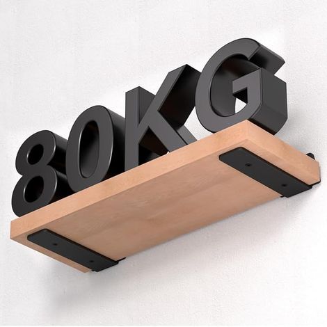 Wall Shelf Brackets 15 cm Black (1/4)