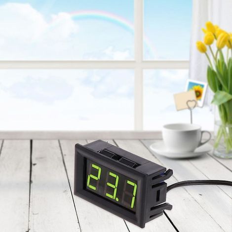 Thermomètre numérique LED 50110 °C pour voiture, 12 V CC, panneau de contrôle de température (1/4)