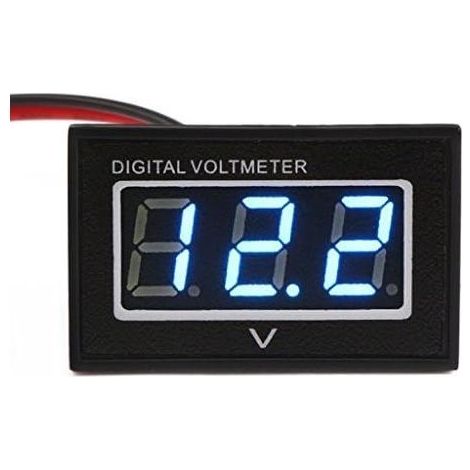 0,4" DC 2.5-40V Couleur Bleu étanche Tension de Voltmètre Numérique LED (1/5)