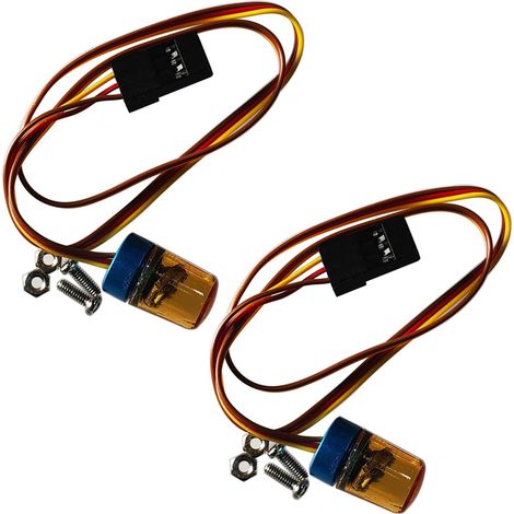 RC Voiture LED Lumière d'avertissement, Petit Gyrophare Lampe Frontale Lampe Clignotante RC Accessoire pour RC Modèle Voiture 1:14 Tamiya Tracteur RC Engineering Truck, 4,8-6V,15x9mm, Jaune