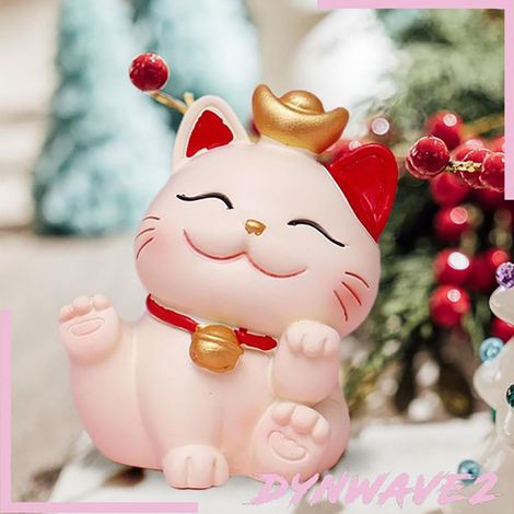 Chat porte-bonheur, décoration de salon quatre saisons, cadeau artisanal festif pour le Nouvel An, décoration d'entrée créative SJ0001-2 (1/5)