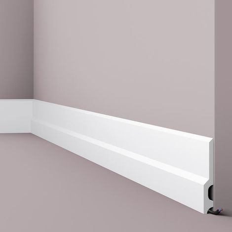 Skirting NMC FD22 WALLSTYL Noel Marquet Decorative moulding Coving contemporary design white 2 m
