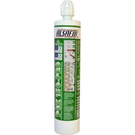 Cartouche de scellement chimique Epoxy grise POX150-PRO 265 ml - POX15026 - Alsafix (1/3)