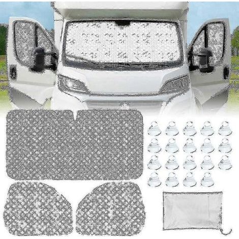 Pare-soleil intérieur thermique pour fenêtre, pare-soleil de fenêtre, protection solaire 7 couches, compatible avec Fiat Ducato 2006-2022, Peugeot Boxer/Citroën Relay - ZCL417