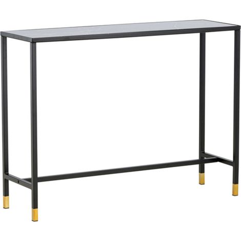 Console Design en Verre "Dipp" 100cm Noir (1/5)