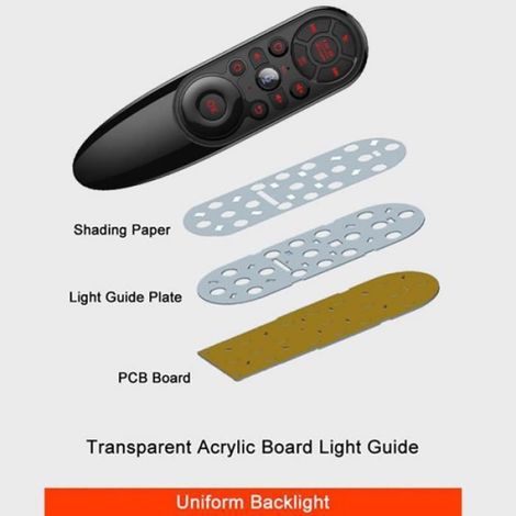 Télécommande Sans Fil - Souris Aérienne 16 Touches - Gyroscope Intégré - Apprentissage IR - Pour Android TV Box - 1 Pièce (1/4)