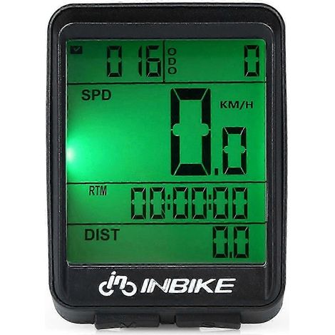 Compteur de vélo sans fil étanche - Compteur de vitesse LCD pour cyclisme avec conception résistante à la pluie et multifonction (1/5)