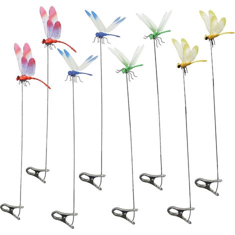 Set mit 8 Libellenclips, die Insekten fernhalten, dekorative 3D-Gürtelclips in Libellenform, geeignet für den Innen- und Außenbereich (1/5)