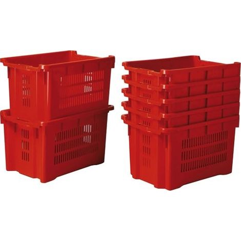 CASSETTA per RACCOLTA Frutta ortaggi Agricoltura da 40 Litri FORATA 56X35X31CM