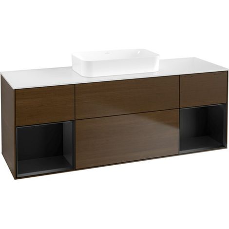 V&B Waschtischunterschrank Finion 160x60,3x50,1cm, Reg bla m Lac, wal ven (1/2)