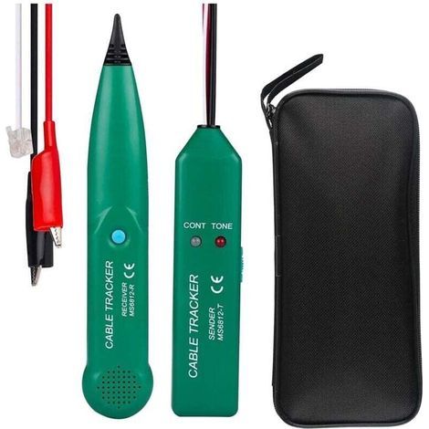 Testeur de Câble, Détecteur de Cable Électrique, MS6812 Testeur de Câble Téléphonique, traqueur de câble Professionnel Traqueur de Câble et Téléphone, pour Recherche de Ligne (1/4)