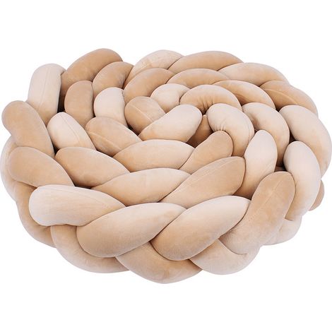 Boule tressée à nœuds longs pour lit bébé, 3 brins, décoration de chambre d'enfant, barrière de protection pour lit bébé