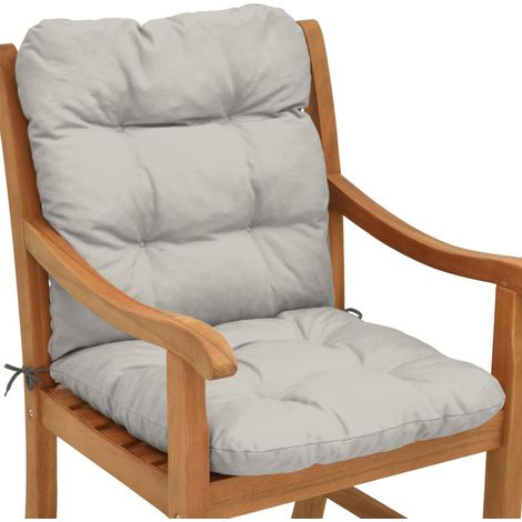 Beautissu – Coussin extérieur pour chaise à dossier bas 100x50x8cm – Rembourrage en mousse polyuréthane – Tissu 180g/m² – Fixation par bandes et cordes
