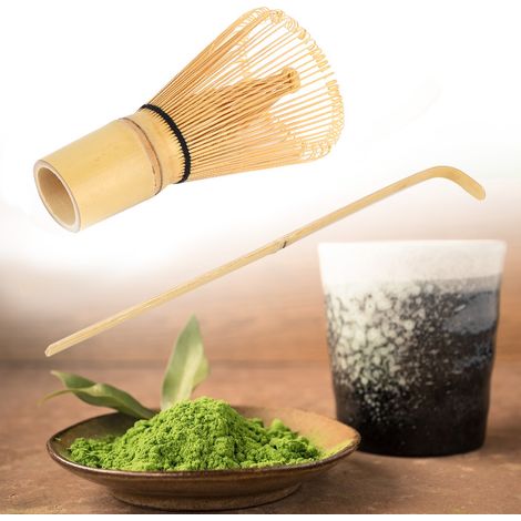 Bambus-Matcha-Tee-Set, Schneebesen, Haken, Bambuslöffel, Chashaku-Matcha-Teebesen (1/5)