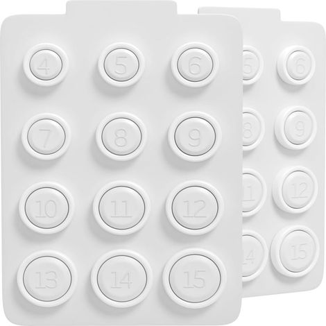 Kit para medir el tamaño de los anillos (para circunferencias de dedos de 4 a 15) 2 piezas