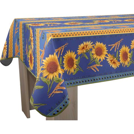 Nappe Anti-taches Tournesol Bleu - Rectangle 150 x 300 cm (1/3)