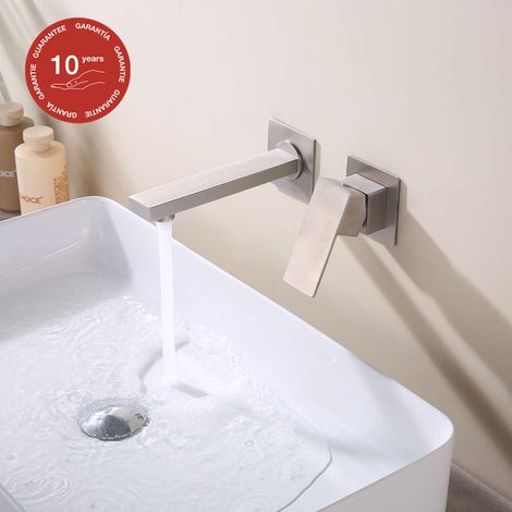 Mitigeur de lavabo encastré SKY BATH nickel brossé Inox S304 série Thunder (1/5)