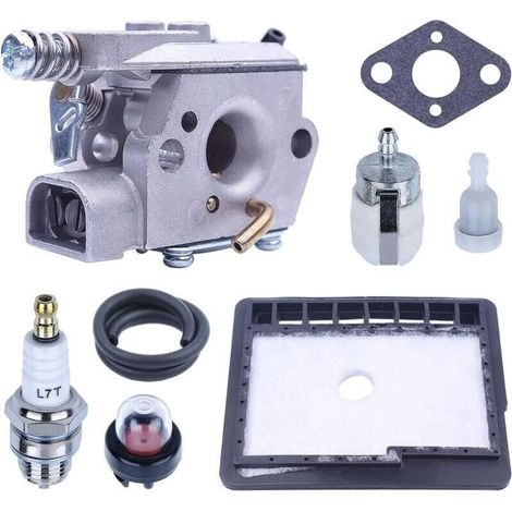 Kit Carburateur pour ECHO CS3000 CS3400 CS3450 CS300 Tronçonneuse, Carburateur avec Filtre à Air + Joint + Filtre à Carburant + Tuyau Pièces de Rechange Accessoire (1/5)
