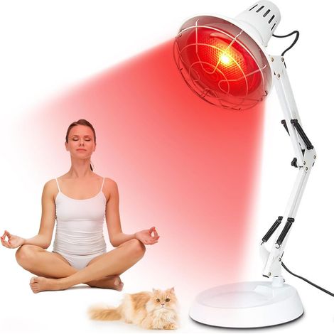Lampe de physiothérapie infrarouge, lampe chauffante infrarouge pour la maison, thérapie par lumière rouge 600 nm-1400 nm, lampe de bureau à lumière infrarouge (1/3)