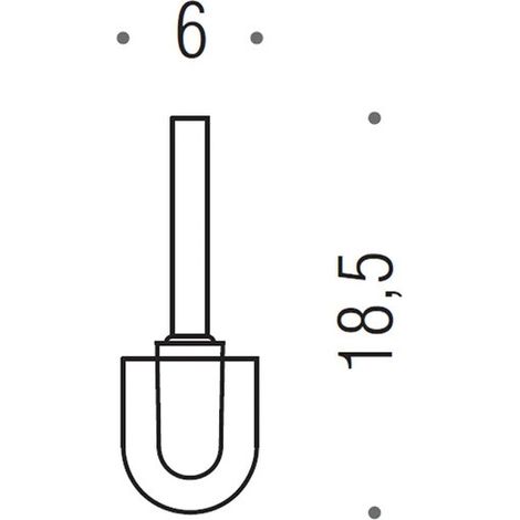 Colombo Design Melo' ricambio ciuffo in setola con prolunga, materiale plastico B01570 (1/2)