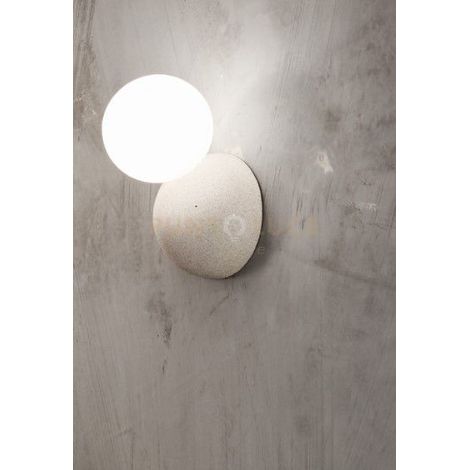 APPLIQUE ROCK BIANCO ATTACCO G9 1 LUCE H.14CM L.12CM