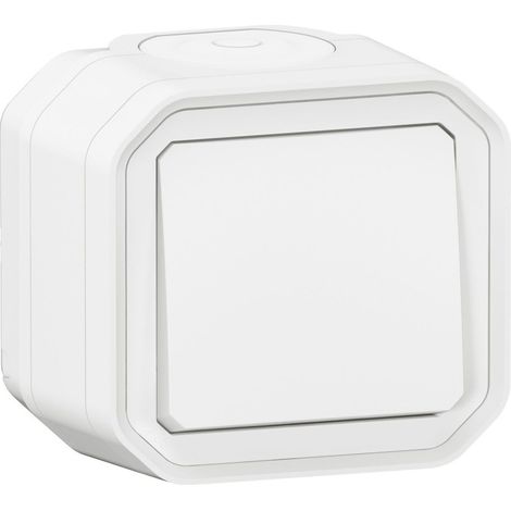 Legrand 069751L Switch or two-way switch 10AX 250V Plexo complete surface-mounted white