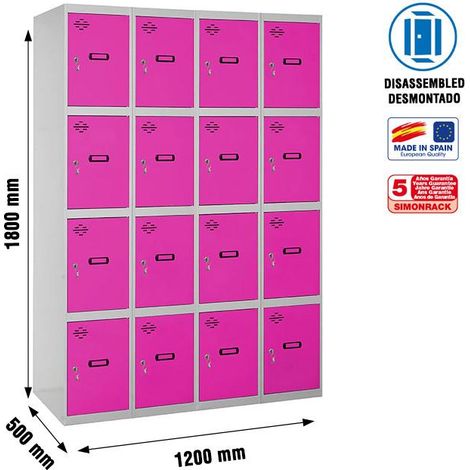 Simonrack Armadio moderno grigio e rosa 1800x1200 mm