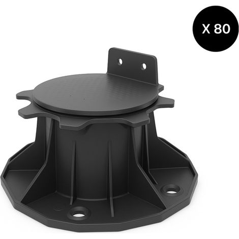 Caja de 80 tacos ajustables de 66 a 145 mm para tarimas de madera y composite - Color - Negro, Paquete - 80 unidades (1/5)