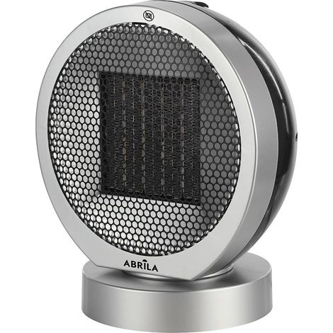 Termoventilatore in ceramica Pomelo nero/argento 2000W oscillante 29x24x18cm