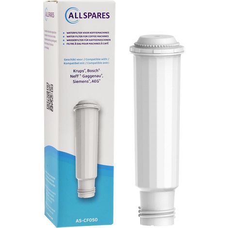Filtro de agua AllSpares apto para máquinas de espresso Krups, filtro de repuesto para Krups F088 y Bosch / Siemens TCZ6003 / TZ60003