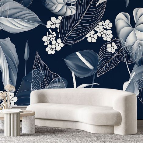Papier peint panoramique - Plantes tropicales - 130 cm x 73 cm (1/4)
