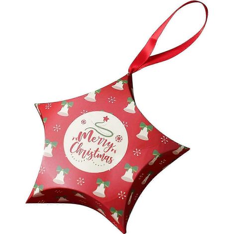 Boîte d'emballage pour bonbons de Noël - Coffret cadeau de Noël personnalisable - Boîte d'emballage pour bonbons en forme d'étoile (1/5)