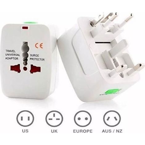 Adaptateur secteur de voyage - STRASSE TECH - Multi-pays 220V/110V - 4 prises intégrées - Sécurisé