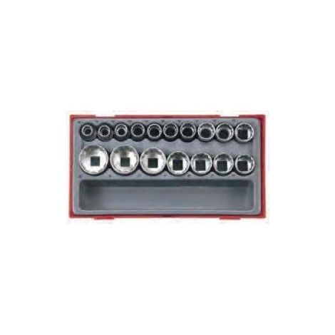 Teng-Tools TT1217 Set di 17 bussole bi esagonali argento
