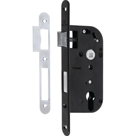 Bricard 745121 Türschloss mit Fallriegel, schwarz, Stahl