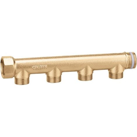 Collettore semplice e componibile 3/4", 4 derivazioni. Per impianti di riscaldamento e condizionamento Caleffi 350540 3/4” - 4 (1/2)