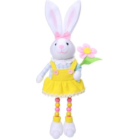 Lapin De Pâques - Peluche Décorative de Pâques Lapin Ornement de Table Centre - pour Filles Garçons Chambre Bureau Cheminée Étagère Fenêtr et Maison (1/5)