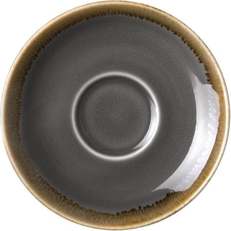 Soucoupe Espresso Kiln Grise 115mm - Ref HC389 - Olympia (1/4)