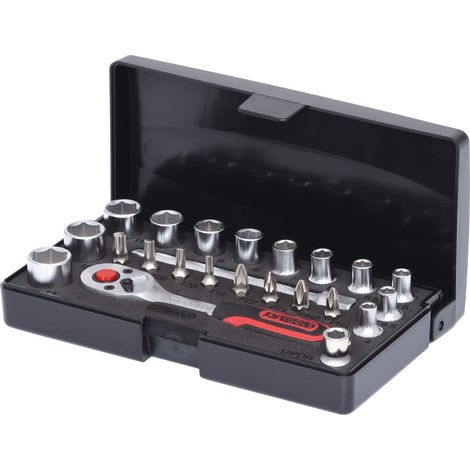 KS Tools 911.0623 Serie di Chiavi a Bussola, 23 Pezzi, 1/4" (1/5)